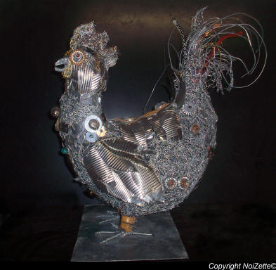 sculpture coq